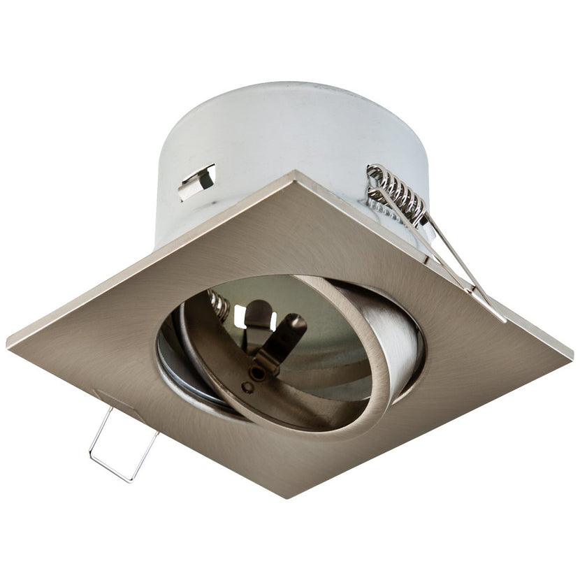 EVN Leuchte Chrom gebürstet drehbar schwenkbar viereckig 90x90x55mm 12V IP20