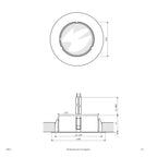 EVN Spot Edelstahl Optik gebürstet rund 68x22mm 12V IP20