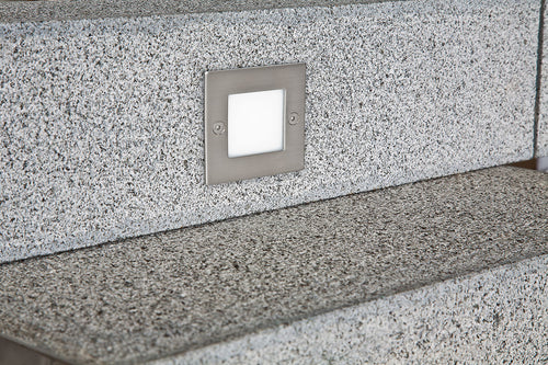 EVN LED Leuchte Edelstahl Optik viereckig 71x71x50mm 0,8W 6000K 36lm 230V IP54