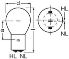 Osram Signallampe SIG 3015 UE 15/15W 30V BA20d