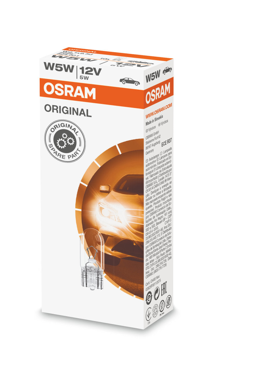Osram Auto #2825-02B Original W5W 5W 12V W2.1x9.5d