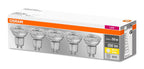 Osram LED Base PAR16 4,3-50W/827 GU10 36° 350lm warmweiß nicht dimmbar 5er Pack