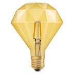 Osram / Ledvance LED Filament Vintage 1906 Edison Diamond gold 300° 4-40W/824 extra warmweiß 470lm E27 220-240V