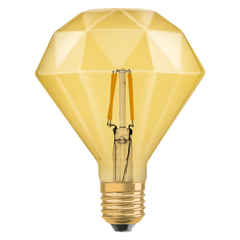 Osram / Ledvance LED Filament Vintage 1906 Edison Diamond gold 300° 4-40W/824 extra warmweiß 470lm E27 220-240V