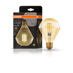 Osram / Ledvance LED Filament Vintage 1906 Edison Diamond gold 300° 4-40W/824 extra warmweiß 470lm E27 220-240V