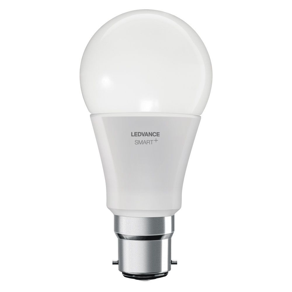 LEDVANCE LED Smart+ BT Apple CL A 10-60W/RGBW B22d 800lm matt dimmbar