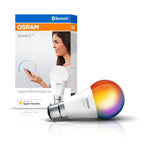 LEDVANCE LED Smart+ BT Apple CL A 10-60W/RGBW B22d 800lm matt dimmbar