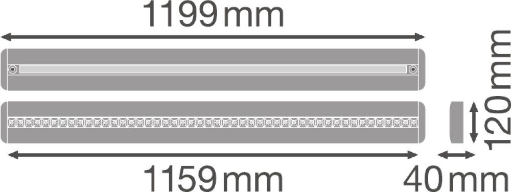 LEDVANCE LED Linear IndiviLED direct/indirect emergency 1200 42W/840 5050lm 70° neutralweiß dimmbar weiß