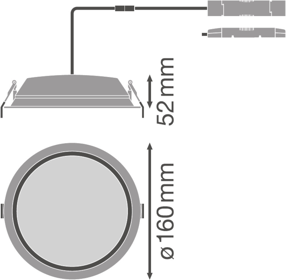 LEDVANCE LED Downlight ALU DALI 14W/4000K IP44 100°