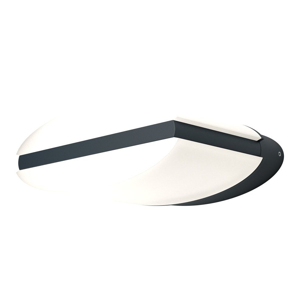 LEDVANCE LED Wandleuchte Endura Style Ellipse 12,5W/830 890lm warmweiß nicht dimmbar dunkelgrau IP44