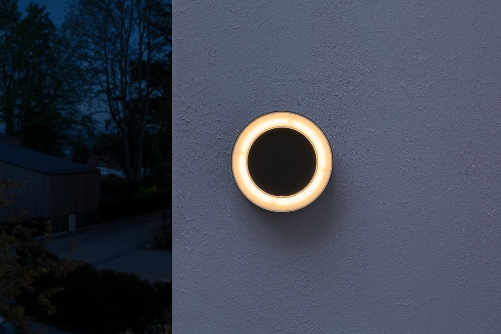 LEDVANCE LED Wandleuchte Endura Style Ring 16W/830 480lm warmweiß nicht dimmbar dunkelgrau IP44