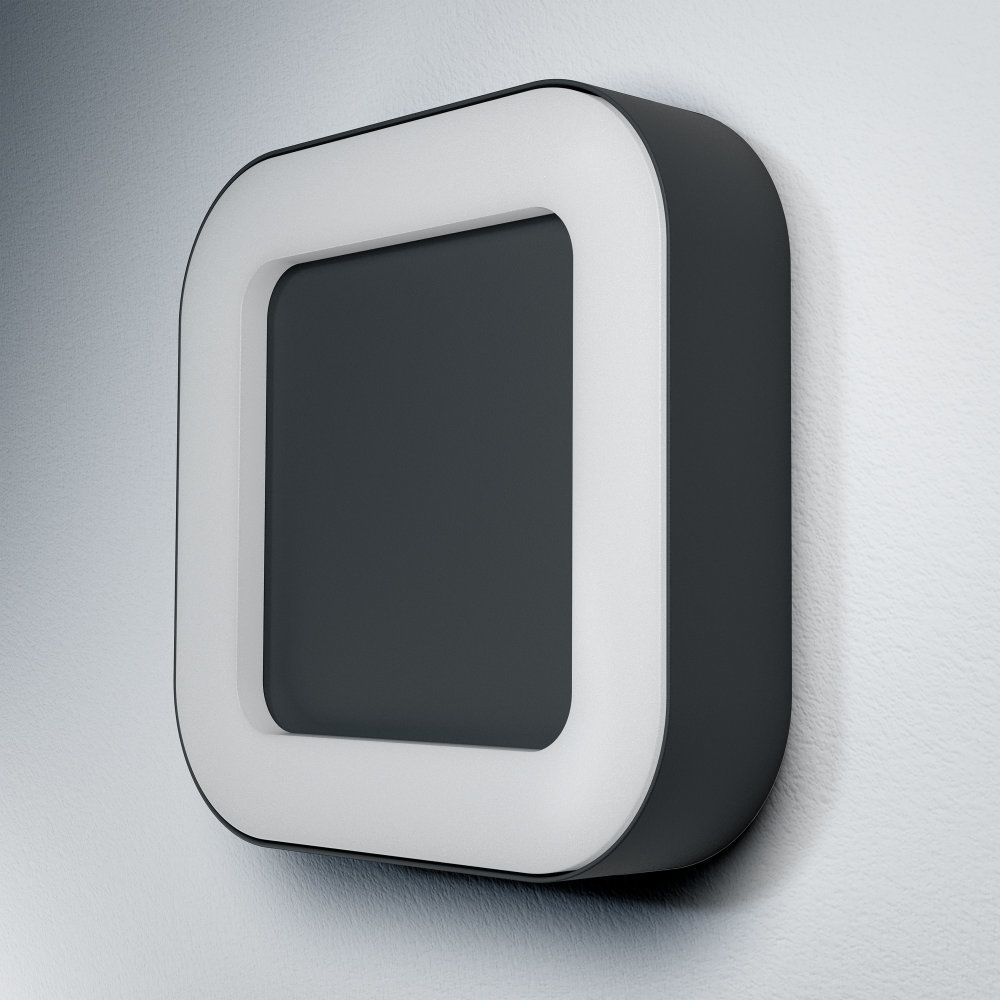 LEDVANCE LED Wandleuchte Endura Style Square 13W/830 480lm warmweiß nicht dimmbar dunkelgrau IP44
