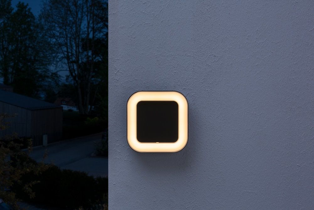 LEDVANCE LED Wandleuchte Endura Style Square 13W/830 480lm warmweiß nicht dimmbar dunkelgrau IP44