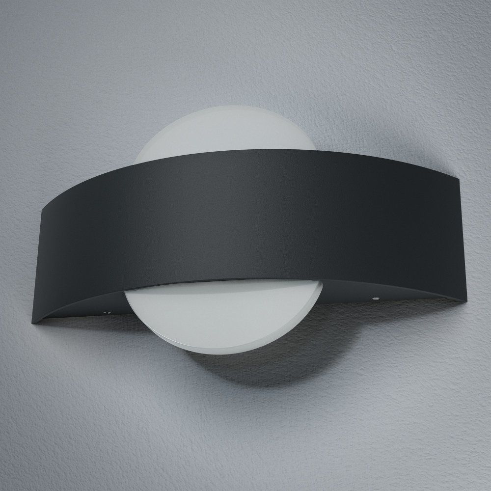LEDVANCE LED Wandleuchte Endura Style Shield Round 11,5W/830 400lm warmweiß nicht dimmbar dunkelgrau IP44