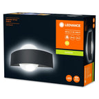 LEDVANCE LED Wandleuchte Endura Style Shield Round 11,5W/830 400lm warmweiß nicht dimmbar dunkelgrau IP44
