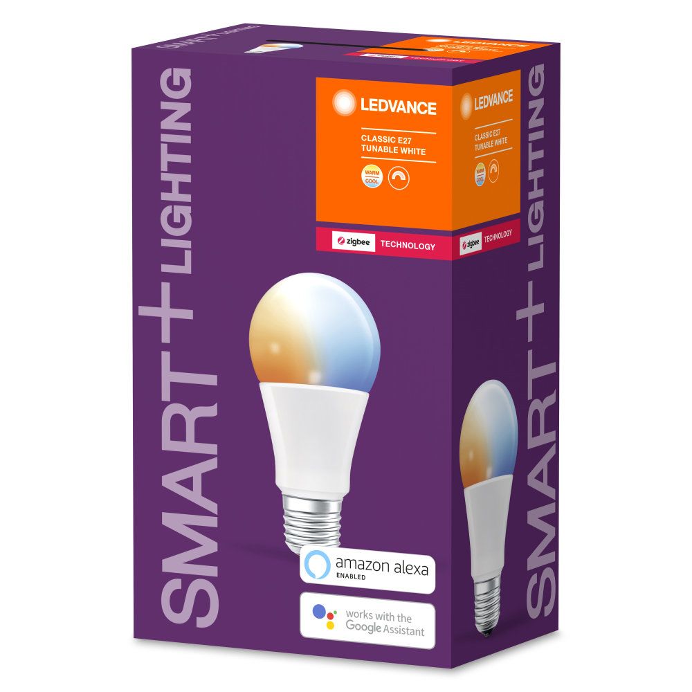 LEDVANCE LED Smart+ ZB CL A 8,5-60W/827-865 E27 810lm matt 160° dimmbar