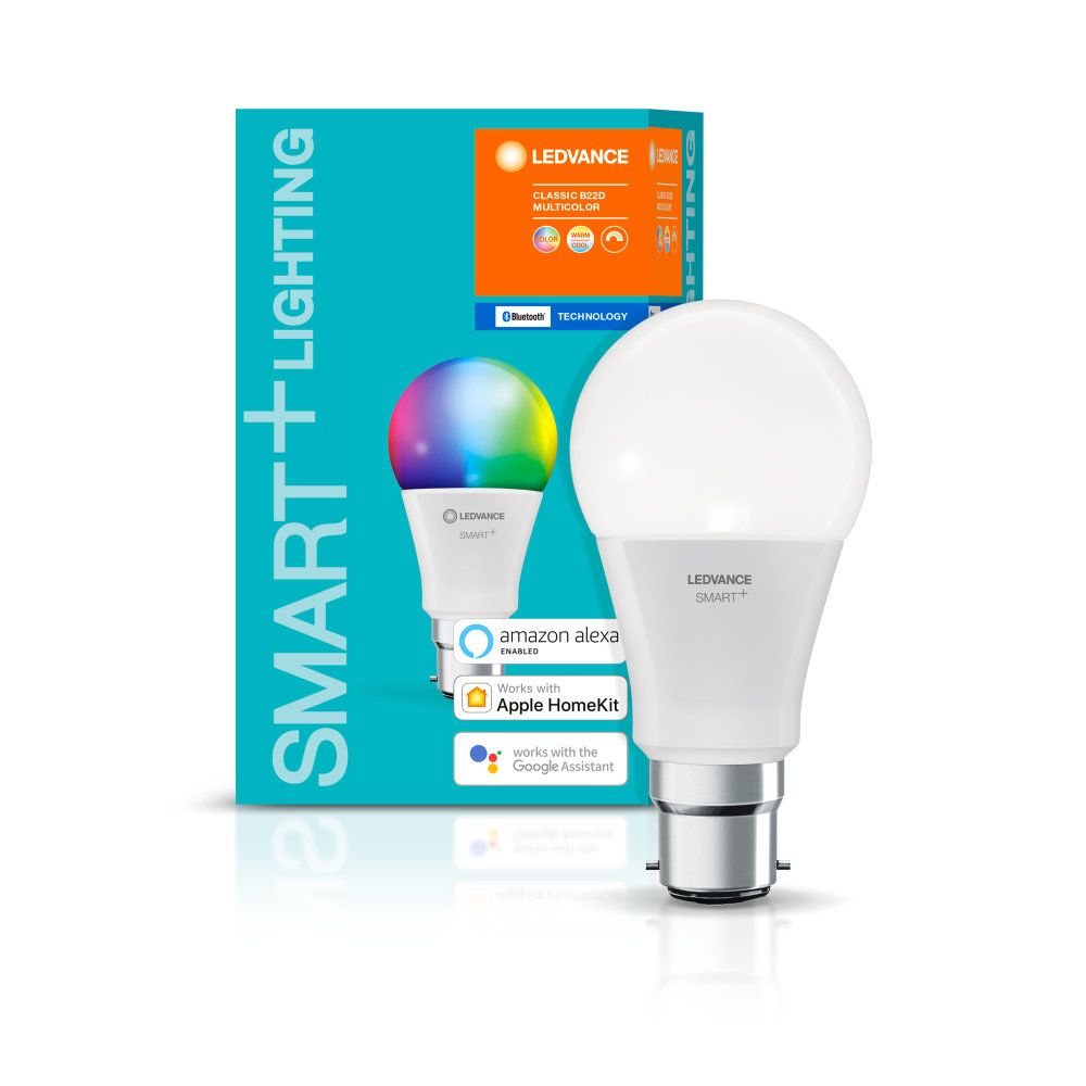 LEDVANCE LED Smart+ Bluetooth Apple Homekit Classic A 10-60W/RGBW B22d 800lm matt 240° dimmbar
