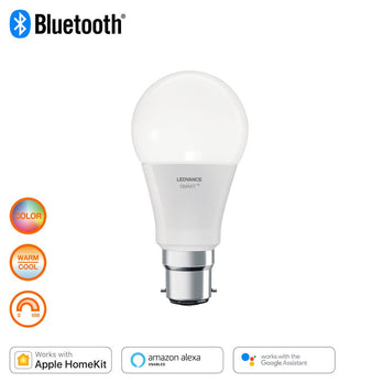 LEDVANCE LED Smart+ Bluetooth Apple Homekit Classic A 10-60W/RGBW B22d 800lm matt 240° dimmbar