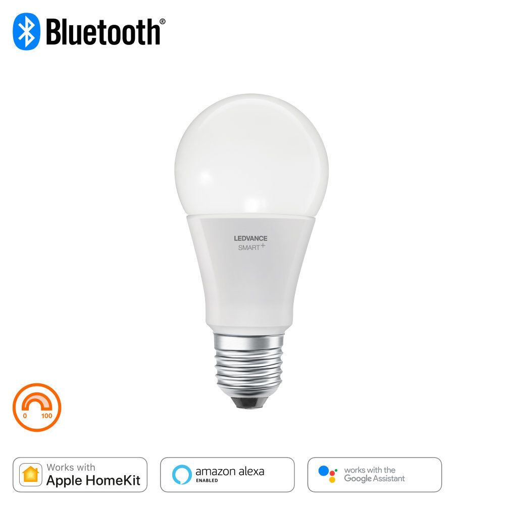 LEDVANCE LED Smart+ BT Apple HK CL A 9-60W/827 E27 800lm matt 240° dimmbar