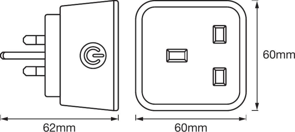 LEDVANCE LED Smart+ BT Apple HK Plug UK IP20 weiß