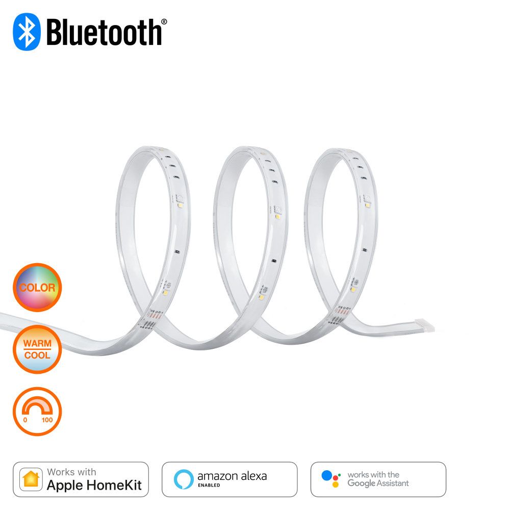LEDVANCE LED Smart+ BT Apple HK Flex 3P 4,8m EU 24W/RGBW 1300lm 120° IP65 dimmbar