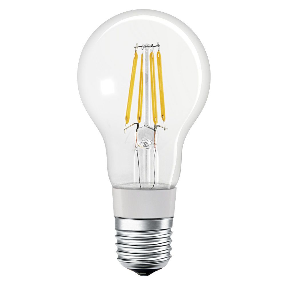 LEDVANCE LED Smart+ BT Apple HK CL A Filament 5,5-60 W/827 E27 650lm klar 320° dimmbar