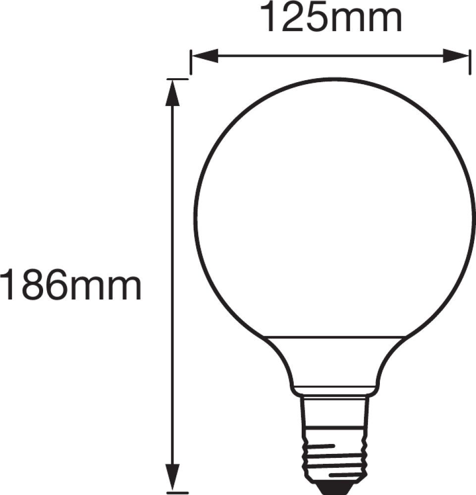 LEDVANCE LED Smart+ BT Apple HK CL G120 FIL 5,5-60 W/827 E27 650lm 320° dimmbar