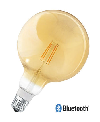 LEDVANCE LED Smart+ BT Apple HK CL G120 FIL 5,5-52 W/825 E27 600lm 320° dimmbar