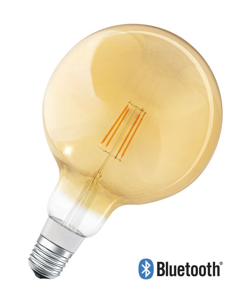 LEDVANCE LED Smart+ BT Apple HK CL G120 FIL 5,5-52 W/825 E27 600lm 320° dimmbar