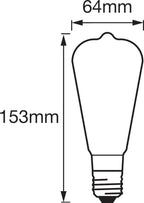 LEDVANCE LED Smart+ BT Apple HK Classic A Filament 5,5-52 W/825 E27 600lm gold dimmbar 320°