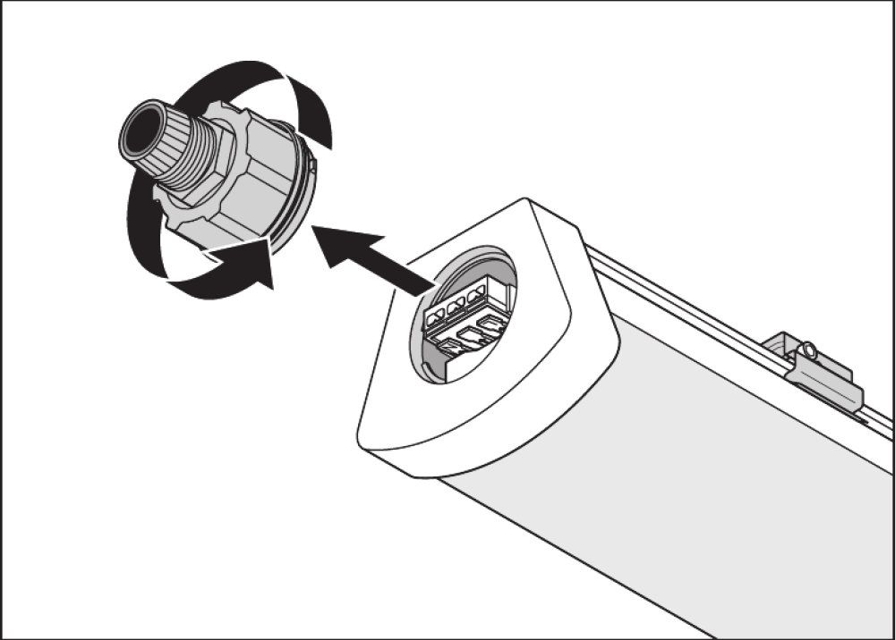 LEDVANCE LED Feuchtraumleuchte Damp Proof Compact 1500 55W/6500K GR IP65 6500lm tageslichtweiß nicht dimmbar