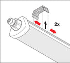 LEDVANCE LED Feuchtraumleuchte Damp Proof Compact 1500 55W/6500K GR IP65 6500lm tageslichtweiß nicht dimmbar