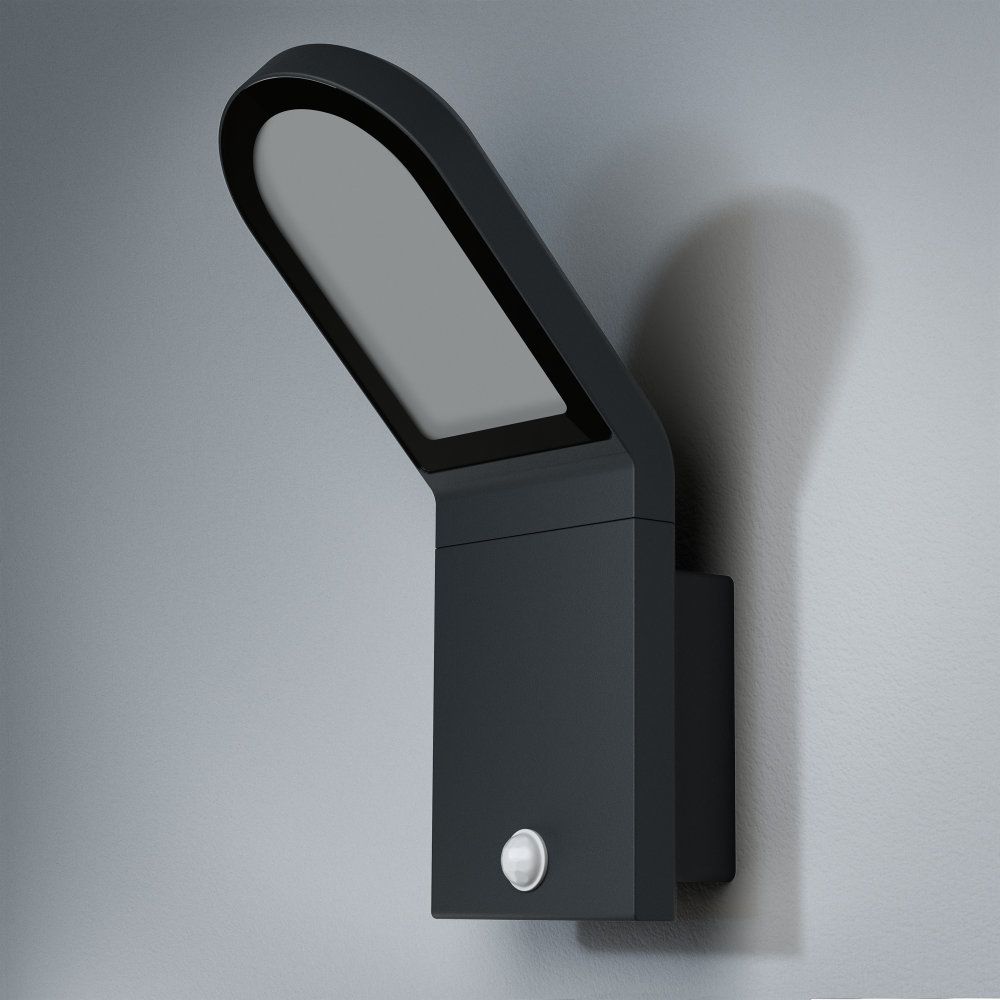 LEDVANCE LED Wandleuchte Endura Style Sensor 12,2W/830 740lm warmweiß nicht dimmbar dunkelgrau IP44