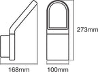 LEDVANCE LED Wandleuchte Endura Style Sensor 12,2W/830 740lm warmweiß nicht dimmbar dunkelgrau IP44