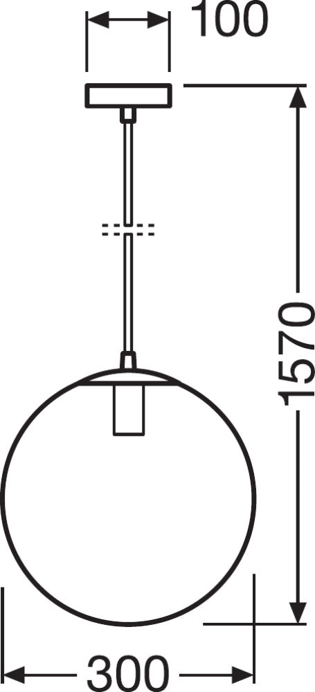 LEDVANCE Vintage 1906 Bubble Pendant 30cm Smokey Glass
