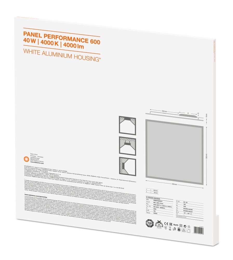 LEDVANCE LED Panel Performance 600 40W/4000K nicht dimmbar 120°