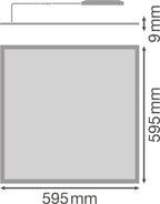 LEDVANCE LED Panel Performance DALI 600 33W/3000K dimmbar UGR19 90°