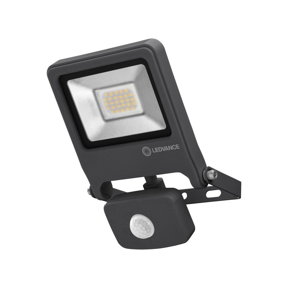 LEDVANCE LED Außenstrahler Endura Flood Sensor 20W/3000K IP44 1600lm dunkelgrau