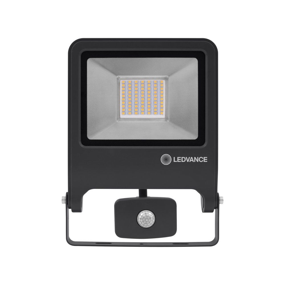 LEDVANCE LED Außenstrahler Endura Flood Sensor 50W/3000K IP44 4000lm dunkelgrau