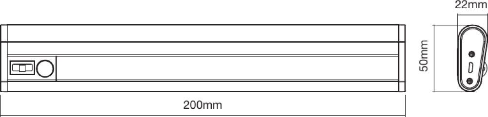 LEDVANCE LED LinearLED Mobile USB 200 1,0W/840 90lm inkl. Bewegungssensor nicht dimmbar silber Blister