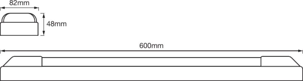 LEDVANCE LED Wand-/Deckenleuchte Power Batten 600 34W/840 1600lm kaltweiß nicht dimmbar weiß IP20