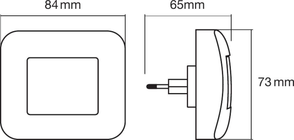 LEDVANCE LED Steckdosenleuchte Lunetta Hall 0,25W/830 3lm warmweiß nicht dimmbar weiß IP20