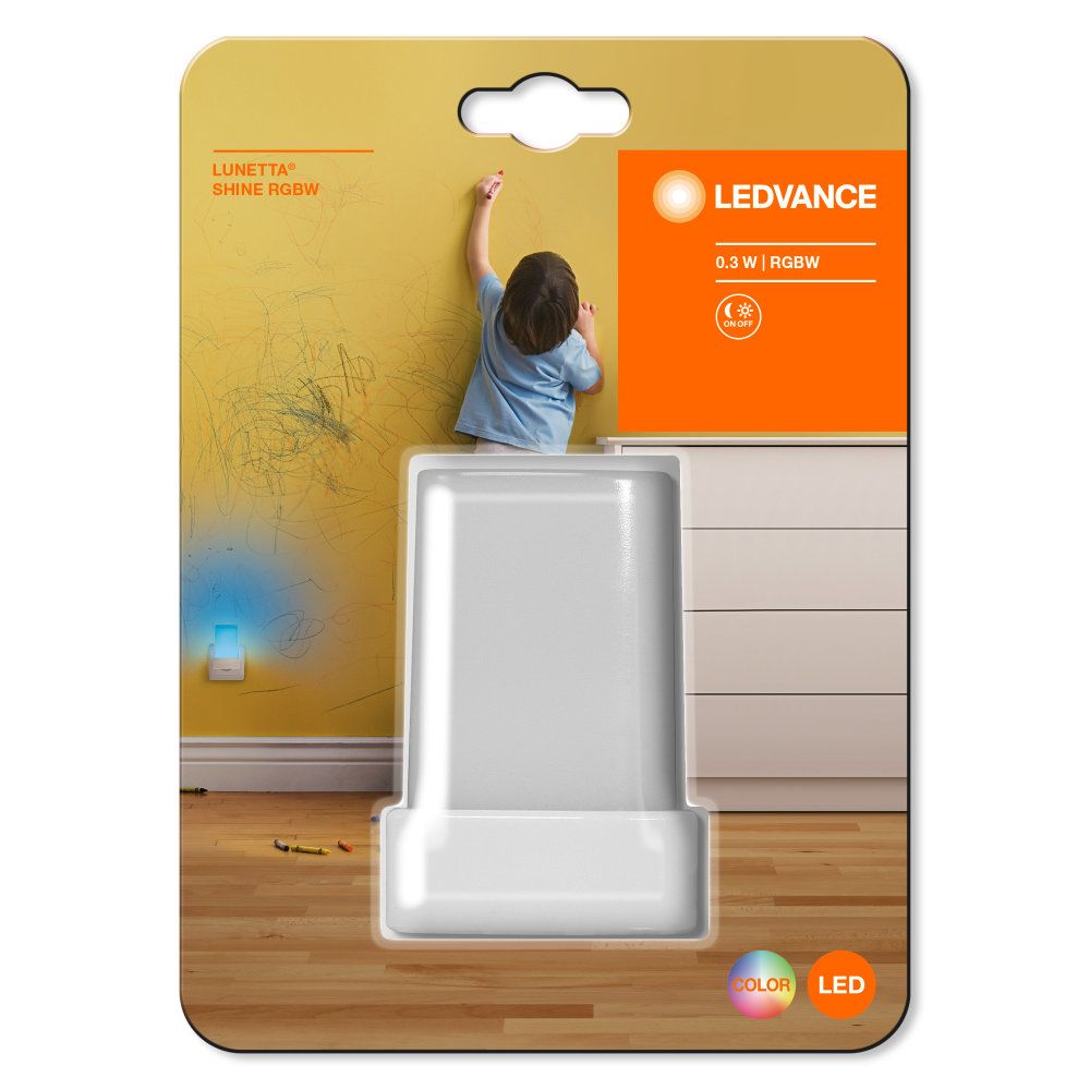 LEDVANCE LED Steckdosenleuchte Lunetta Shine 0,5W/RGB 10lm RGB Farbwechsel nicht dimmbar weiß IP20