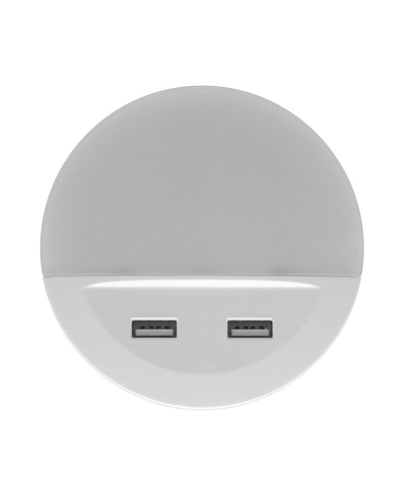 LEDVANCE LED Steckdosenleuchte Lunetta inkl USB 1,8W/830 10lm warmweiß nicht dimmbar weiß IP20