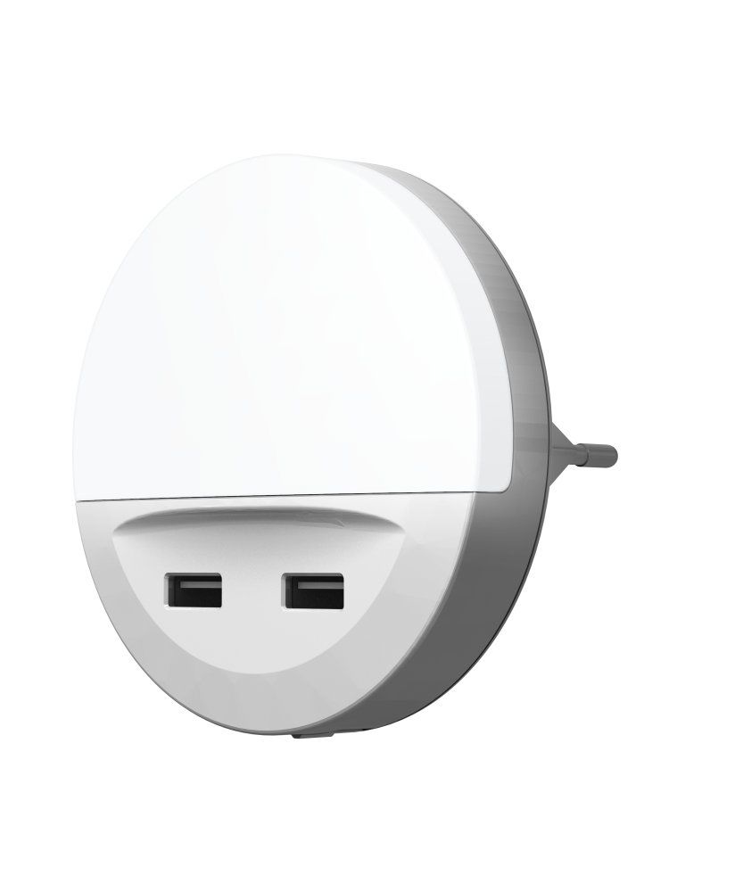LEDVANCE LED Steckdosenleuchte Lunetta inkl USB 1,8W/830 10lm warmweiß nicht dimmbar weiß IP20