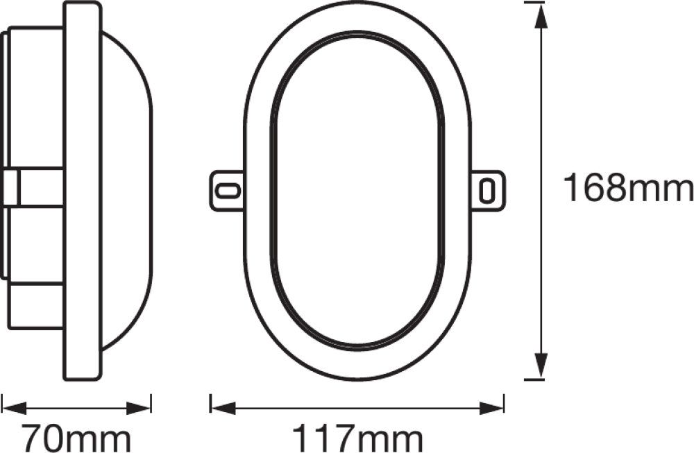 LEDVANCE LED Wandleuchte Bulkhead 6,1W/840 420lm kaltweiß nicht dimmbar schwarz IP54