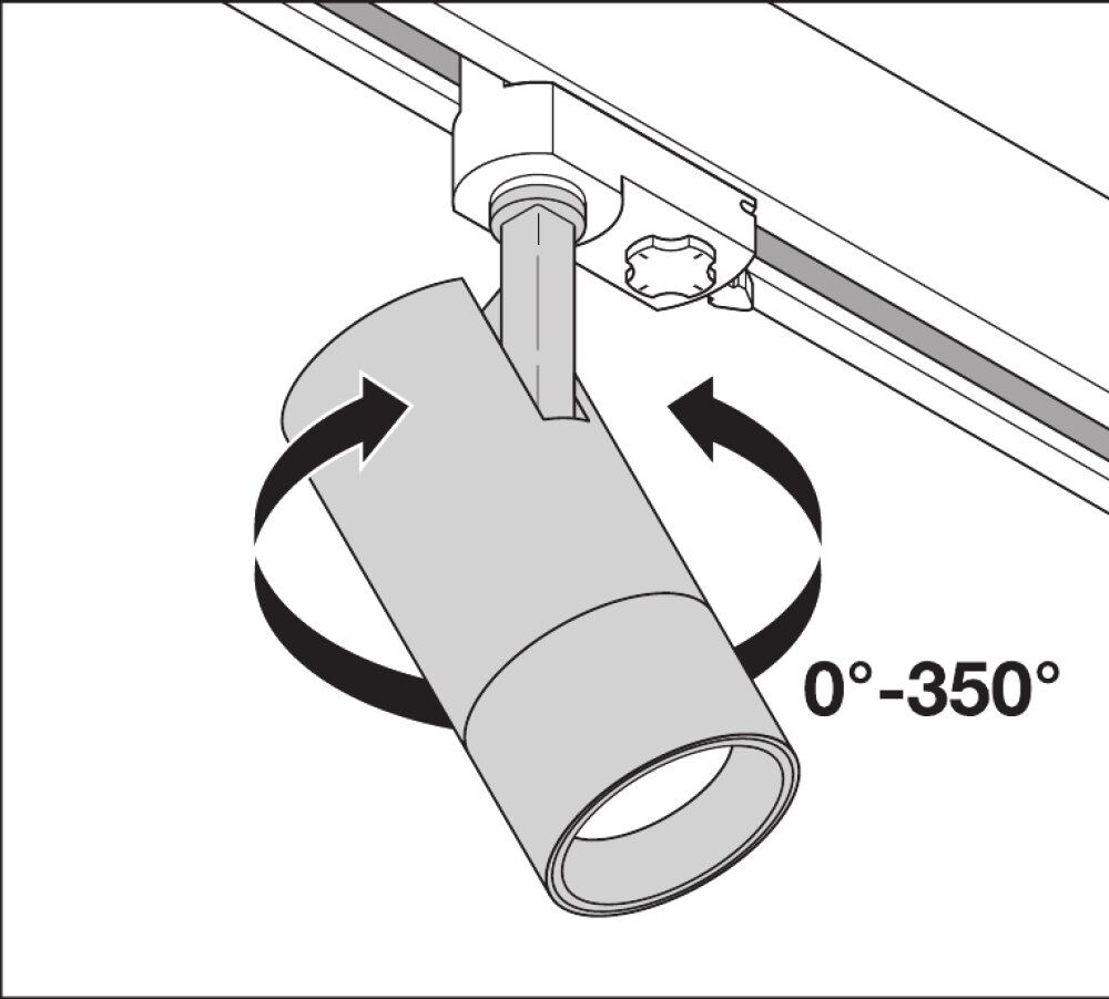 LEDVANCE LED Stromschienen-Strahler Tracklight Spot Zoom D85 25W/3000K 97R 15-55° dimmbar weiß