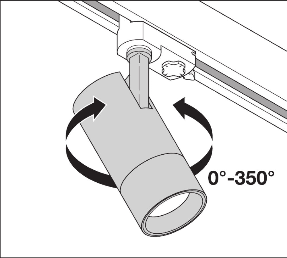 LEDVANCE LED Stromschienen-Strahler Tracklight Spot Zoom D85 25W/3000K 97R 15-55° dimmbar schwarz