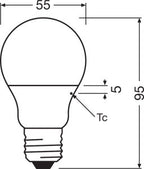 Osram LED Bellalux Classic A 4,9-40W/827 E27 470lm matt warmweiß nicht dimmbar 2er Pack