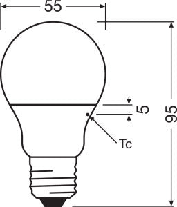 Osram LED Bellalux Classic A 4,9-40W/827 E27 470lm matt warmweiß nicht dimmbar 2er Pack